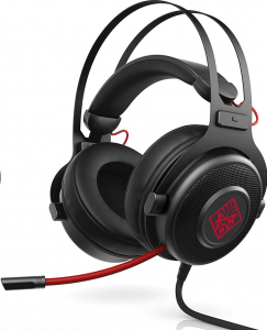 HP OMEN 800 mikrofonos fejhallgató fekete-piros (1KF76AA) - Bontott termék!