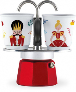 Bialetti Mini Express kotyogós kávéfőző szett 2 adagos Diótörő (6469/MR)