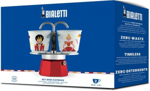 Bialetti Mini Express kotyogós kávéfőző szett 2 adagos Diótörő (6469/MR)
