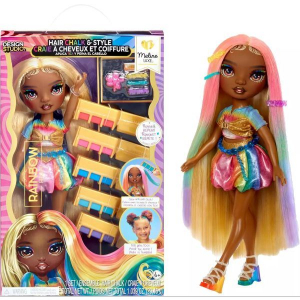 MGA Entertainment Rainbow High: fodrászolható baba és hajkréta szett (526797)