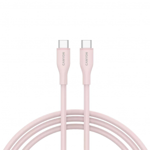 Canyon USB-C - USB-C k&aacute;bel 60W 1m r&oacute;zsasz&iacute;n (CNS-CC60SC10PS)