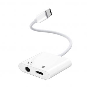 Gembird USB type-C -> 3.5 mm jack audio adapter fehér (A-CM-3.5FP-01)