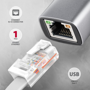 Axagon USB-C 3.2 Gen1 Gigabit Ethernet hálózati adapter (ADE-TXPD)