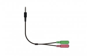 Genius ACC-100 3,5mm jack - 2x3,5mm 24cm fekete(32590001400)
