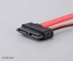 Akasa 4pin Molex - 7pin SATA - 6pin SATA adat és tápkábel  20cm (AK-CB050)