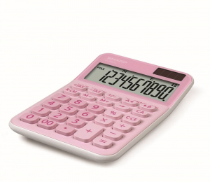 Sharp ELM-335B-PK napelemes asztali számológép rózsaszín