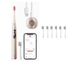 Oclean X Pro Digital elektromos fogkefe arany színű + pótfej (OCL552553+OCL552263)