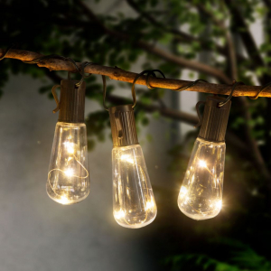 Garden of Eden szolár LED fényfüzér - villanykörte design 180cm (11742)
