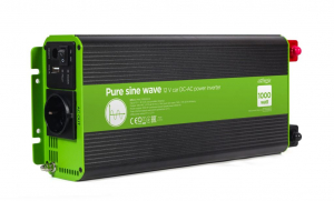Gembird aut&oacute;s inverter Pure sine Wave 12V DC-AC 1000W (EG-PWC-PS1000-01)