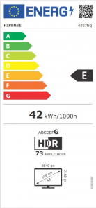 Hisense 43E7NQ 43" 4K UHD Smart LED TV