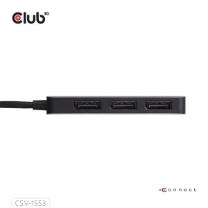 CLUB3D USB-C DP Alt-Mode - 3xDisplayPort &aacute;talak&iacute;t&oacute; fekete (CSV-1553)
