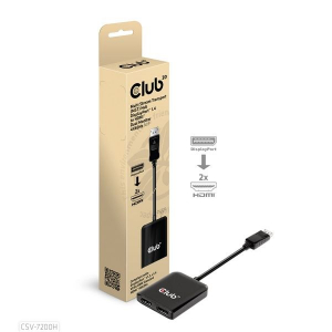 CLUB3D MST DisplayPort 1.4 - 2xHDMI &aacute;talak&iacute;t&oacute; fekete (CSV-7200H)