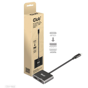 CLUB3D USB Type C - DisplayPort &eacute;s HDMI HUB (CSV-1552)