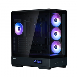Zalman P50 DS BLACK táp nélküli abalkos ház fekete