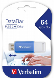 Pen Drive 64GB Verbatim DataBar kék USB 2.0 (49455
