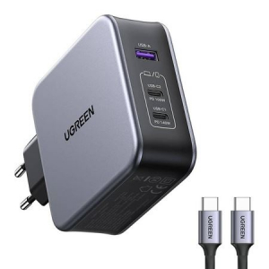 UGREEN Nexode C289 140W USB-A + 2xUSB-C hálózati töltő + USB-C kábel 2m (90549B)