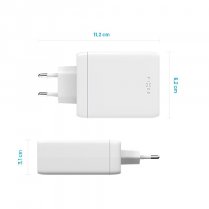 FIXED 3xUSB-C 1xUSB-A h&aacute;l&oacute;zati t&ouml;ltő PD3.0 100W feh&eacute;r (FIXCG100-3CU-WH)