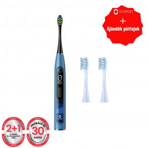 Oclean X10 elektromos fogkefe kék + pótfej (OCL551914+OCL551440)