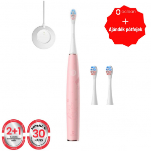 Oclean Kids elektromos fogkefe gyerekeknek rózsaszín + pótfej (OCL552409+ OCL552546)