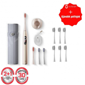Oclean X Pro Digital Set elektromos fogkefe arany színű + pótfej (OCL552577+OCL552263)