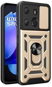 Gigapack Defender Tecno Spark Go (2023) 4G kamerav&eacute;dős tok aranysz&iacute;nű-fekete (GP-157816)