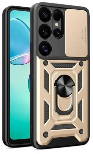 Gigapack Defender Samsung Galaxy S25 Ultra (SM-S938) kameravédős tok aranyszínű-fekete (GP-164867)