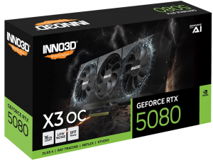 Inno3D GeForce RTX 5080 16GB X3 OC videokártya (N50803-16D7X-17603930)