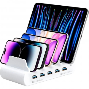 Compulocks 5 portos USB t&ouml;ltőhub feh&eacute;r (5PUSBCDKS-EU)