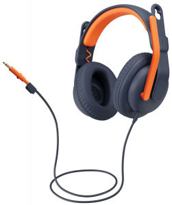 Logitech Zone Learn AUX Over Ear headset fekete-narancs (981-001389)