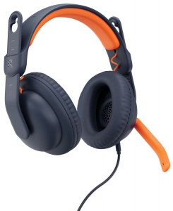 Logitech Zone Learn AUX Over Ear headset fekete-narancs (981-001389)