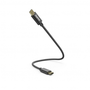 Hama USB-C - USB-C t&ouml;ltők&aacute;bel 0,2m fekete (00201604)