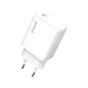 YOOUP 1x USB-C hálózati töltő 20W fehér (NC56-C)