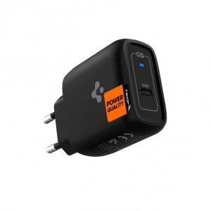 Spigen ArcStation Pro 45W USB-C hálózati töltő adapter és USB-C - USB-C kábel fekete (ACH02588)