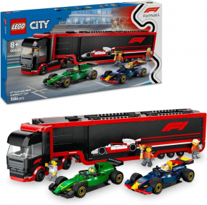 Lego City F1-es kamion, RB20 és AMR24 F1-es autókkal (60445)