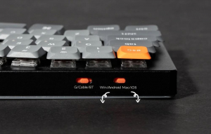 Keychron K11 Max RGB Brown Switch vezeték nélküli alacsony profilú angol billentyűzet fekete (K11M-H3)