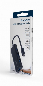 Gembird UHB-CM-U3P4-02 4 portos USB 3.1 (Gen 1) Type-C csatlakoz&oacute;s hub