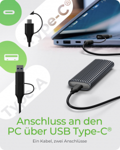 RaidSonic ICY BOX IB-1808MCT-CU31 külső M.2 NVMe/SATA SSD ház fekete