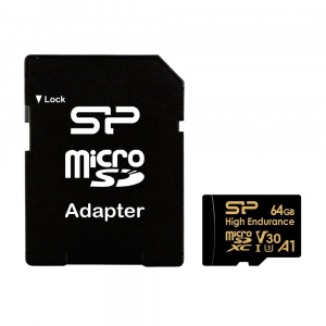 64GB microSDXC Silicon Power Golden Series CL10 V30 A1 + adapter (SP064GBSTXDV3V1HSP)