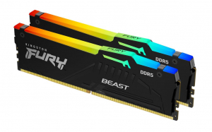 64GB 6400MHz DDR5 RAM Kingston Fury Beast Black RGB EXPO CL32 1.4V (2x32GB) (KF564C32BBEAK2-64)