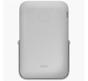 Uniq Hoveo m&aacute;gneses Fast Wireless Type-C PD k&uuml;lső akkumul&aacute;tor / powerbank, k&aacute;rtyatart&oacute;val sz&uuml;rke