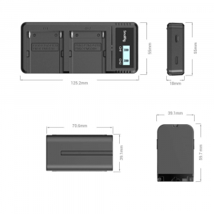 SmallRig NP-F970 akkumul&aacute;tor &eacute;s t&ouml;ltő szett (3823)