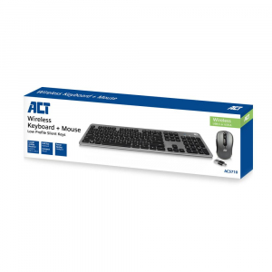 ACT AC5710 vezet&eacute;k n&eacute;lk&uuml;li US (Qwerty) billentyűzet &eacute;s eg&eacute;r, USB-C/USB-A vevőegys&eacute;ggel