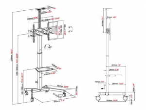 Vision VFM-F21 LCD állvány 80" fekete