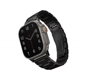 Uniq Osta Apple Watch 42/44/45/49mm fém szíj fekete