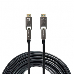 Gembird CCAP-HDMIDD-AOC-10M Active Optical (AOC) High speed HDMI D-A cable with Ethernet, premium 10m fekete