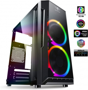 Spirit Of Gamer Deathmatch 3 táp nélküli ablakos mATX ház fekete (6001RA) - Bontott termék!