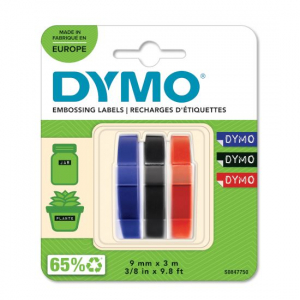 DYMO Feliratozógép szalag 9mm x 3m piros-kék-fekete (S0847750)
