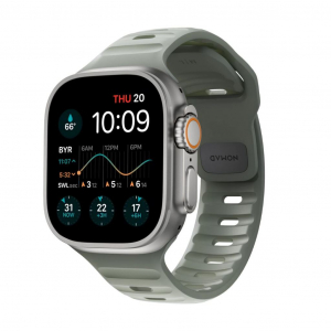 Nomad Sport Apple Watch Ultra 2/1(49mm) 9/8/7(45mm)/6/SE/5/4(44mm) szíj M/L szürkészöld (NM01112785)