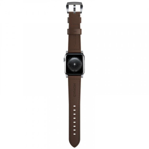 Nomad Apple Watch Ultra 2/1(49mm) 9/8/7(45mm)/6/SE/5/4(44mm)/3/2/1(42mm) szíj barna-ezüst (NM1A4RST00)