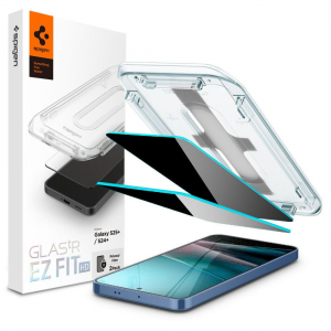 Spigen GLAS.tR EZ Fit HD Privacy Samsung Galaxy S25 Plus kijelzővédő betekintés elleni védelemmel (AGL09307)